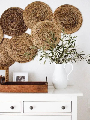 Water Hyacinth Wall Decor Set of 8 Water Hyacinth Wall Decor Set of 8