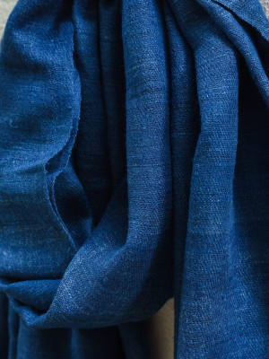 INDIGO NATURAL DYE ERI SILK STOLE INDIGO NATURAL DYE ERI SILK STOLE