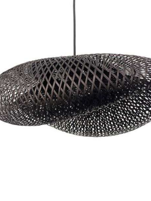 Bamboo Lampshade Matt Black Bamboo Lampshade Matt Black