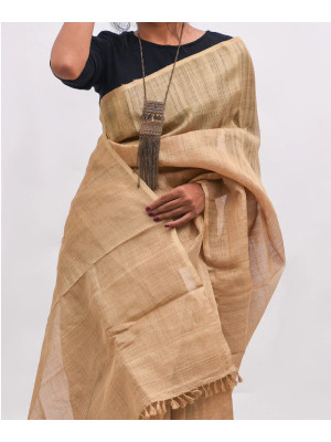 Assamese Muga Plain Saree Assamese Muga Plain Saree
