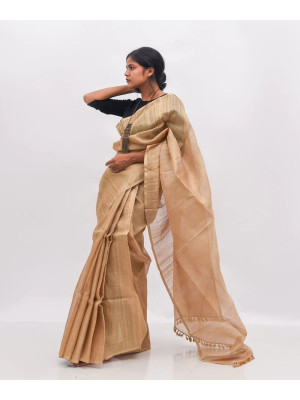 Assamese Muga Plain Saree Assamese Muga Plain Saree