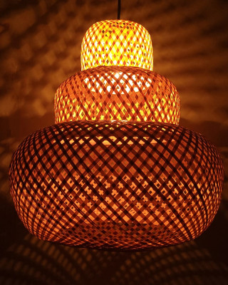 Handcrafted Temple Design Bamboo Lampshade
