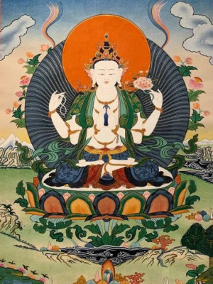 Thangka Painting of White Tara Thangka Painting of White Tara