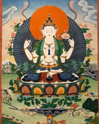 Thangka Painting of White Tara